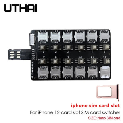 Card Slot SIM Card Adapter Card Reader (For iPhone 5/6/7/8/X/XS) Mini IM Nano Sim Card Multi-Card Reader Large Capacity