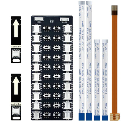 UTHAI  Mobile Phone Card Changer Multi-Card Device External Card Slot Multi-Card Device Android Universal 20 Card Slot Expansion