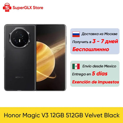 Global Version Honor Magic V3 5G Foldable LTPO AMOLED 120Hz Display 7.92" 50MP Triple Cameras Snapdragon 8 Gen 3 5150mAh 66W NFC