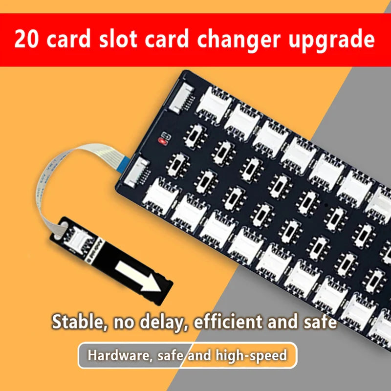 UTHAI  Mobile Phone Card Changer Multi-Card Device External Card Slot Multi-Card Device Android Universal 20 Card Slot Expansion